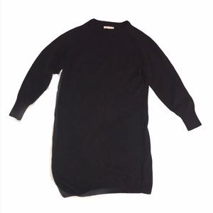 Oak + Fort Knit Black Sweater Dress Sz 6